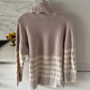 COS ribbed striped turtleneck sweater